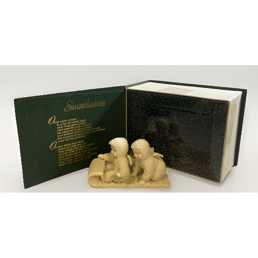 Dept 56 Snowbabies Winter Tales "Down The Hill We Go!" #7960-0‎  Original Box